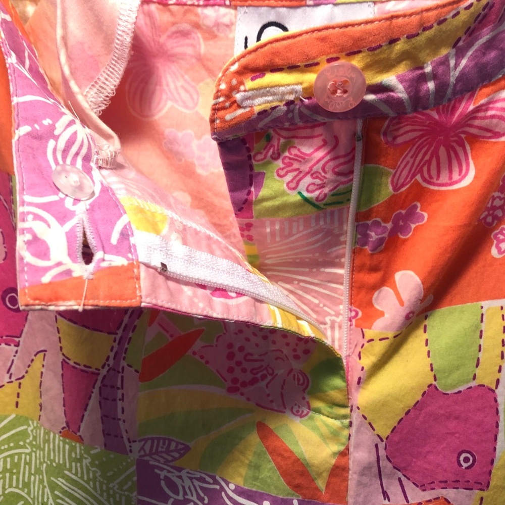 Lilly Pulitzer Patchwork Pants Size 8 - Picture 4 of 7
